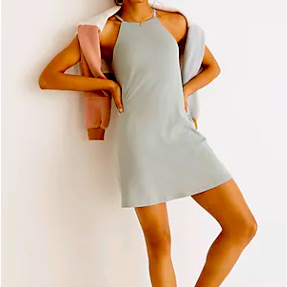 Madewell flex dress size large light blue grey